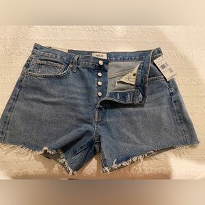 Agolde NWT relaxed cutoff denim shorts, size 32